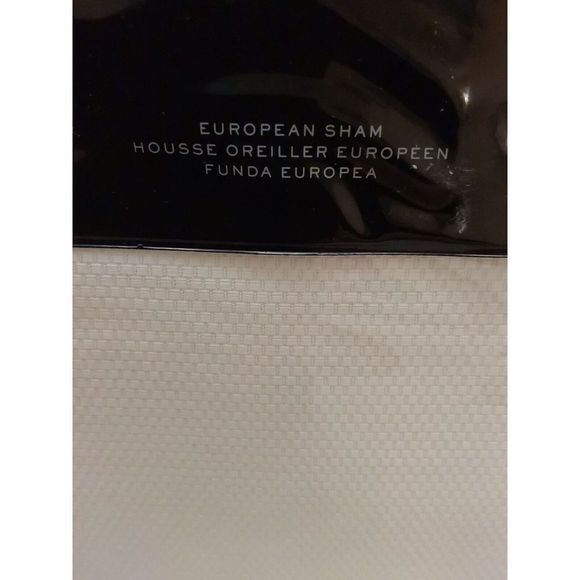 Ralph Lauren EDEN PIQUE White 100% Cotton Euro European Pillow Sham 26"x 26" - Picture 3 of 10